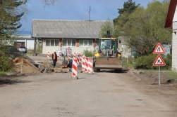 Transporta ielā notiek darbi