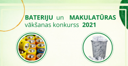 Izlietoto bateriju un makulatūras vākšanā iesaistījušās pirmās 225 izglītības iestādes